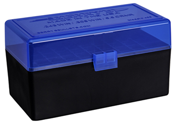 Berrys Manufact 118364 Berrys 50199 410 Ammo Box 270 Win,30-06 Springfield 50rd Blue Lid w/Black Bottom