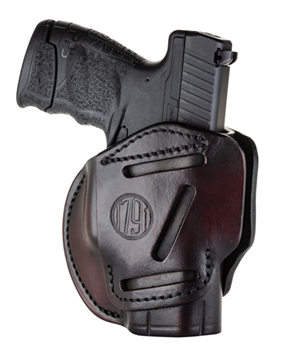 1791 Gun Leathr 118453 1791 Gunleather 3WH3SBRA 3-Way Concealment Holster OWB Signature Brown Leather F
