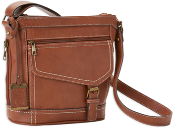 Bulldog Cases 118527 Bulldog BDP045 Bucket Purse w/Holster Brown Leather Most Sm Pistols & Revolvers