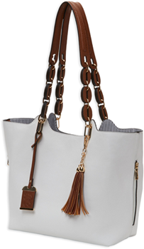 Bulldog Cases 118529 Bulldog BDP055 Tote Purse w/Holster White Leather Most Sm Pistols & Revolvers Am