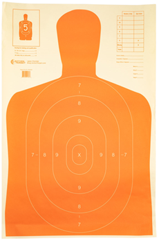 Action Target I 118724 Action Target B27EORANGE Economy  Silhouette Hanging Paper Target 23" x 35" 100