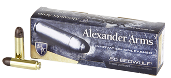 118738 Alexander Arms AB200ARXBX Rifle Ammo  50 Beowulf 200 gr ARX 20 Bx/ 10 Cs