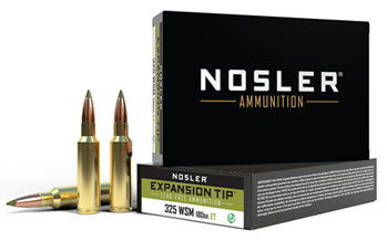118766 Nosler 40146 Trophy Grade  325 WSM 180 gr Expansion Tip (ET) 20 Bx/ 10 Cs