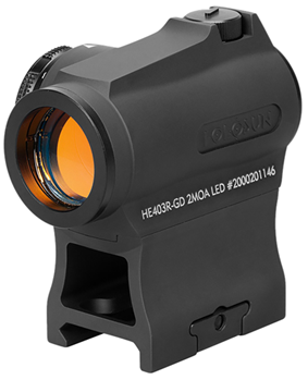 HS403R-GD Holosun HE403RGD HS403R  Black Anodized 1x 20mm 2 MOA Gold Dot Reticle Features