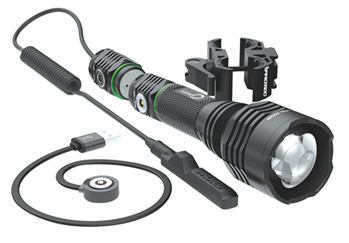 Alliance Consum 118884 iProtec 6689 O2 Beam Long Range Series Black Anodized Aluminum Green 40/400 Lume