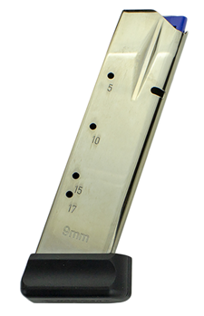 119282 CZ-USA 11161 OEM  Nickel Detachable with Plastic Floor Plate 19rd 9mm Luger for