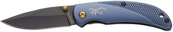 119619 Browning 3220341 Prism 3  2.88" Folding Clip Point Plain Black Stonewashed 7Cr17