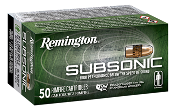 119920 Remington Ammunition S22HPA Subsonic  22 LR 40 gr Plated Hollow Point 50 Bx/ 100