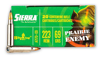 Sierra Bullets 119948 A7170--09 SIERRA PRAIR 223REM 69GR BLTZ 20/200