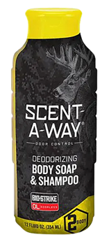 Hunters Special 120011 Scent-A-Way 100089 Bio-Strike Body Wash/Shampoo Odor Eliminator Odorless 12 oz