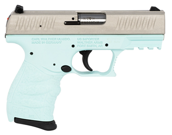 Walther Arms 5082512 CCP M2 380 ACP 3.54" 8+1 Angel Blue Stainless Black Polymer