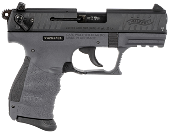 Walther Arms 5120765 P22 Q 22 LR 3.42" 10+1 Tungsten Gray  Black Interchangeable