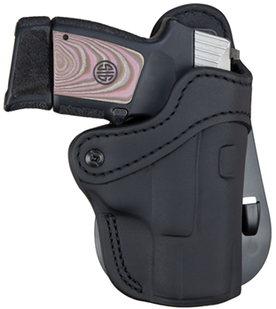 1791 Gun Leathr 120172 1791 Gunleather ORPDH21SBLR BH2.1 Optic Ready Paddle Holster OWB Stealth Black L
