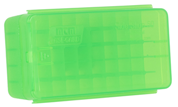 Mtm Molded Prod 120242 MTM Case-Gard P50SS-9M-16 Side-Slide Ammo Box  Multi-Caliber Handgun Clear Green