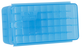Mtm Molded Prod 120243 MTM Case-Gard P50SS-9M-24 Side-Slide Ammo Box  Multi-Caliber Handgun Clear Blue
