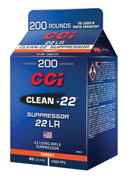 Cci/speer 120670 CCI 980CC Copper-22 Suppressor 22 LR 45 gr Lead Round Nose (LRN) 200 Bx/ 10 Cs