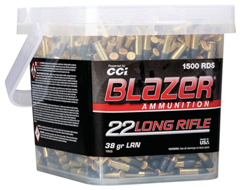 Cci/speer 120676 CCI 10025 Blazer  22 LR 38 gr Hollow Point (HP) 1500 Bx/ 1 Cs (Bucket)