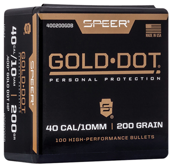 Cci/speer 120678 400200GDB SPR GOLD DOT .400 200GR HP 100CT
