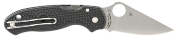 120879 Spyderco C223PBK Para 3 Lightweight 2.92" Folding Clip Point Plain CTS BD1 SS Bl
