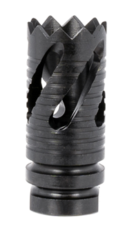 Tacfire 120882 TacFire MZ10219MM Thread Crown Muzzle Brake Black Oxide Steel with 1/2"-36 tpi T