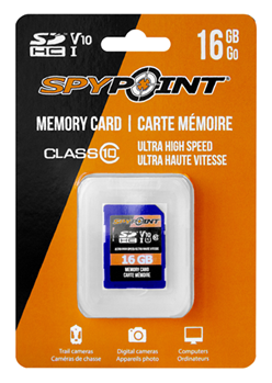 121337 Spypoint SD16GB SD Memory Card SDHD UHS-1 16Gb