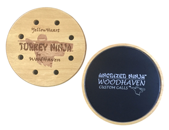 Woodhaven Custo 121590 Woodhaven WH086 Anodized Ninja  Friction Call Attracts Turkeys Black/Natural Alu