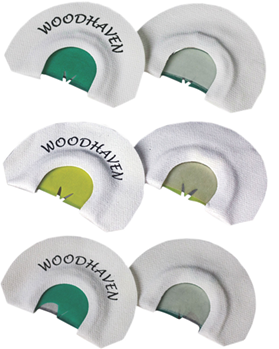 Woodhaven Custo 121612 Woodhaven WH016 Top 3 Pro Pack Diaphragm Call Triple Reed Attracts Turkeys White