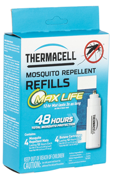 Thermacell/scha 121618 Thermacell L4 Max Life Repellent Refills White Effective 15 ft Odorless Scent Re