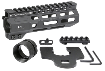 121664 Midwest Industries MICRM6 Combat  AR-15 Black Hardcoat Anodized Aluminum/Polymer