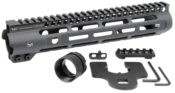 121680 Midwest Industries MISLH105 Slimline  AR-15 Black Hardcoat Anodized Aluminum/Pol