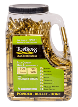Top Brass Llc 121692 TOP BRASS LLC 8B65CRDMY-5C-J Premium Reconditioned Unprimed 6.5 Creedmoor Rifle