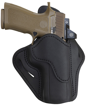 1791 Gun Leathr 121735 1791 Gunleather ORBH24SBLR BH2.4 Optic Ready Belt Holster OWB Stealth Black Leat