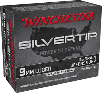 Winchester Ammu 121887 Winchester Ammo W9MMST Super-X  9mm Luger 115 gr Silvertip Hollow Point 20 Bx/ 1