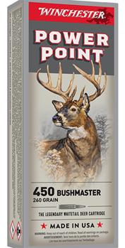 Winchester Ammu 121903 Winchester Ammo X4501 Super X  450 Bushmaster 260 gr Power-Point (PP) 20 Bx/10 C