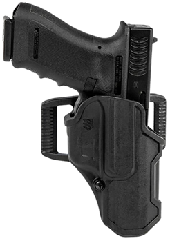 121940 Blackhawk 410777BKR T-Series L2C OWB Matte Black Polymer Fits Springfield Hellca