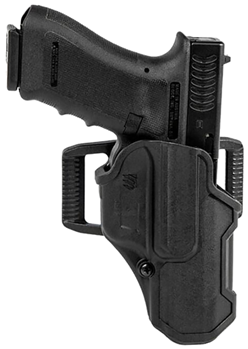 121943 Blackhawk 410703BKR T-Series L2C OWB Matte Black Polymer Fits Colt 1911 w/wo Rai