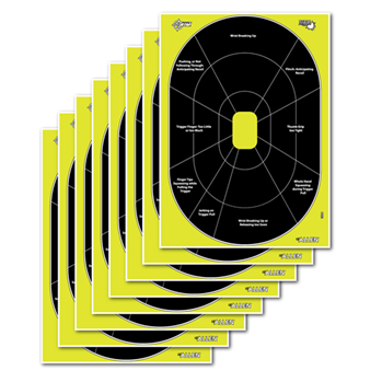 122501 Allen 15220 EZ Aim Splash Non-Adhesive Paper 12" x 17" Oval Yellow/Black 8 Per P