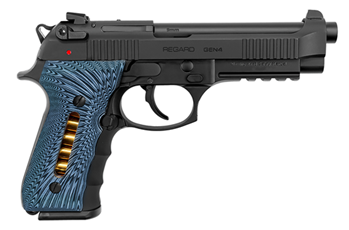 Eaa Corp GIRSAN Girsan 390087 Regard MC Gen4 9mm Luger 4.90" 18+1 Black Steel Blue G10 with Inte