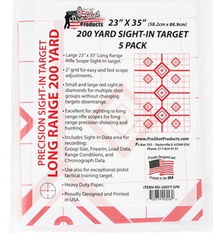 Pro-shot Produc 122984 Pro-Shot RSI200YT5PK SplatterShot Sight-In Diamond Heavy Paper Hanging 200 yds R