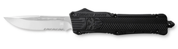 Cobra Enterpris 123138 CobraTec Knives LBCTK1LDS CTK-1  Large 3.75" OTF Drop Point Part Serrated D2 Ste