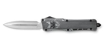 Cobra Enterpris 123151 CobraTec Knives LSWCTK1LFAGNS CTK-1  Large 3.75" OTF Dagger Plain D2 Steel Blade