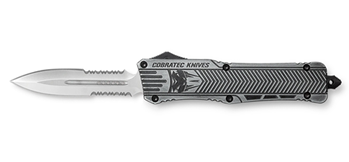 Cobra Enterpris 123152 CobraTec Knives LSWCTK1LDG2SS CTK-1  Large 3.75" OTF Dagger Part Serrated D2 Ste