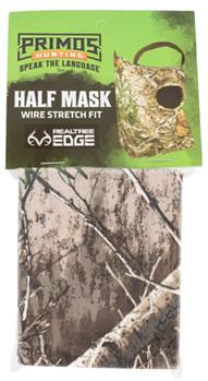 Primos/vista 123329 Primos PS6667 Stretch Fit  Realtree Edge Neoprene 1/2 Face Mask OSFA