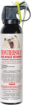 Security Equip 123570 Sabre FBAD10 Frontiersman Bear Spray w/Chest Holster Black Effective 30 ft 9.20