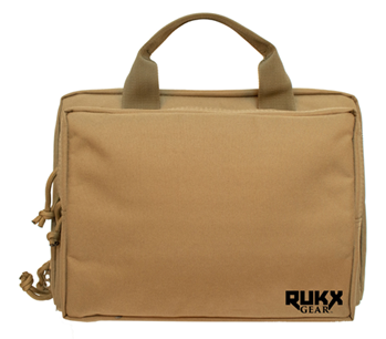 Rukx Gear 123596 RUKX ATICTDPCT DBL PISTOL CASE TAN