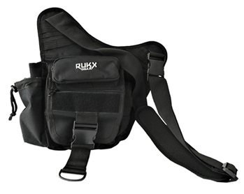 123597 Rukx Gear ATICTSBB Sling Bag  Water Resistant Black 600D Polyester with Single S
