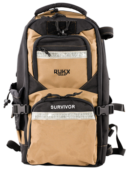 123602 Rukx Gear ATICTSURT Survivor Backpack Floatable Tan 600D Polyester with Non-Rust