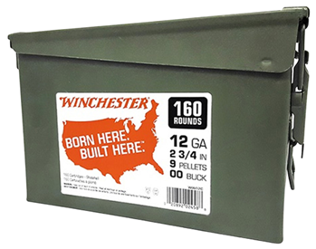 Winchester Ammu 123897 Winchester Ammo WW12C Winchester Buckshot  12 Gauge 2.75" 9 Pellets 00 Buck Shot