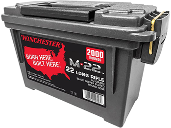 Winchester Ammu 123903 Winchester Ammo S22LRTPB M-22  22 LR 40 gr Black Copper Plated Round Nose 2000 B