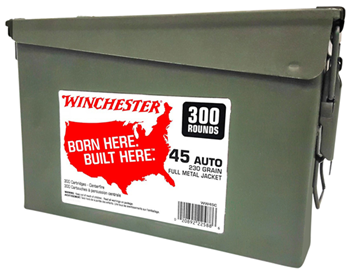 Winchester Ammu 123910 Winchester Ammo WW45C USA  45 ACP 230 gr Full Metal Jacket (FMJ) 300 Bx/2 Cs (Am